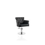 D Frizerska fotelja crna - THRONE